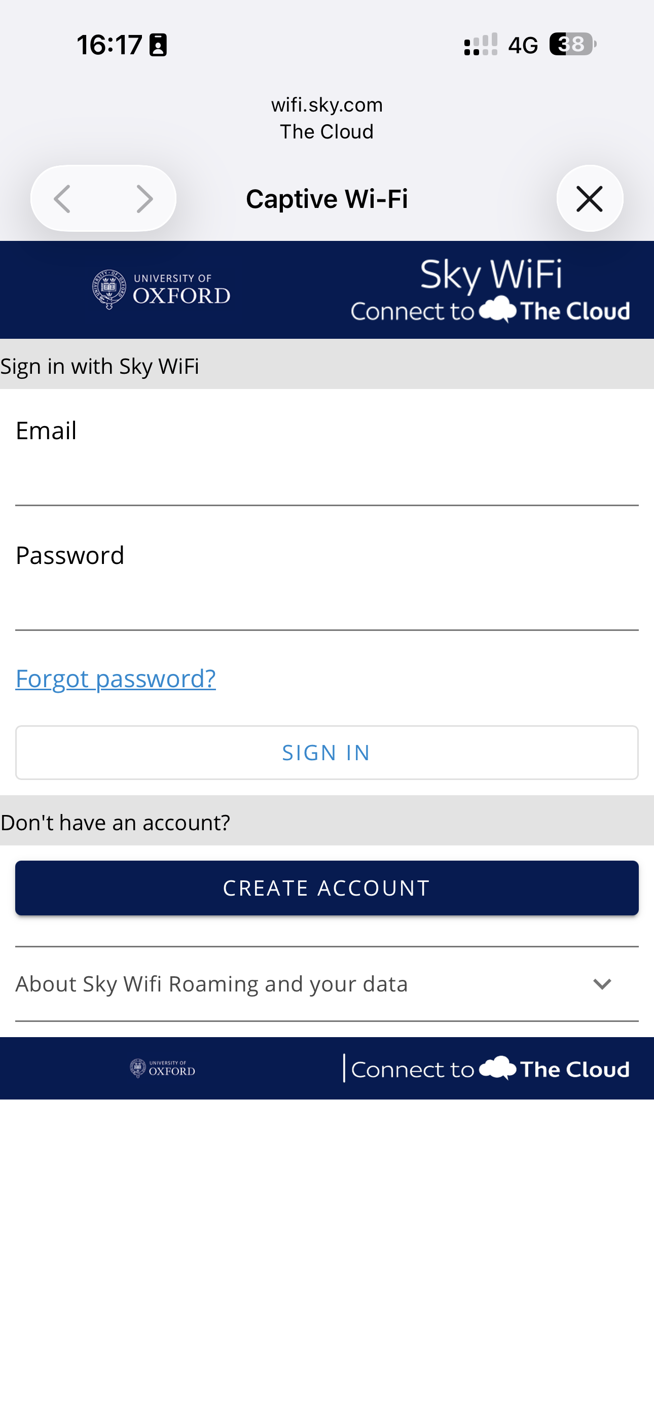 Login choice